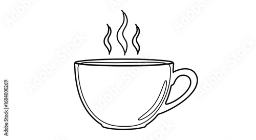 Illustration of a cup of coffee, showcasing a popular and comforting beverage