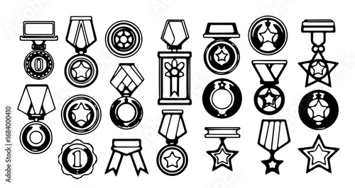 Illustration of various medals and awards, representing achievement and recognition