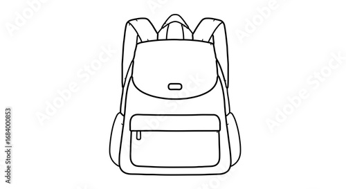 Illustration of a backpack, perfect for school, travel, or everyday adventures