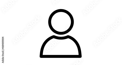 Simple user icon vector illustration for profile or account representation