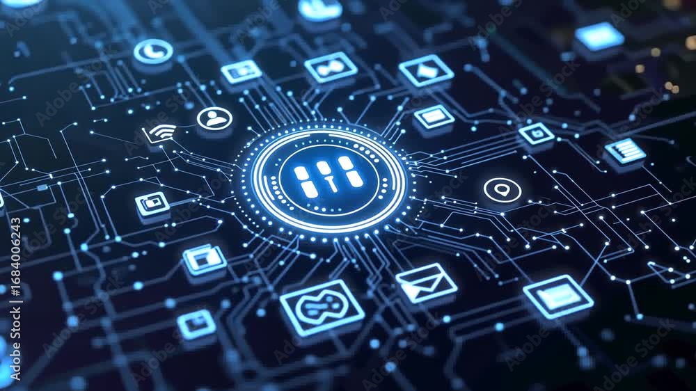 Abstract technology network design Abstract technology network design
