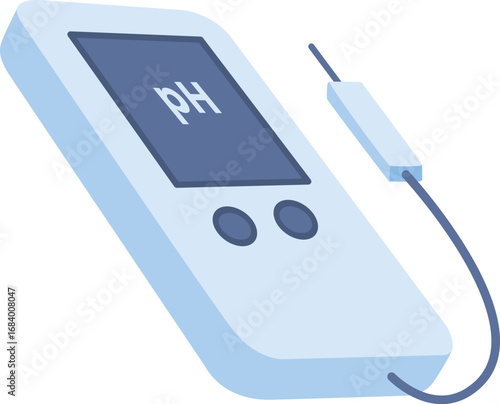 Digital pH Meter Control Illustration
