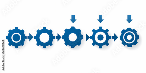 Streamlined Process Workflow Icon Design for Enhanced Business Efficiency and Operational Clarity in Modern Corporate Environments