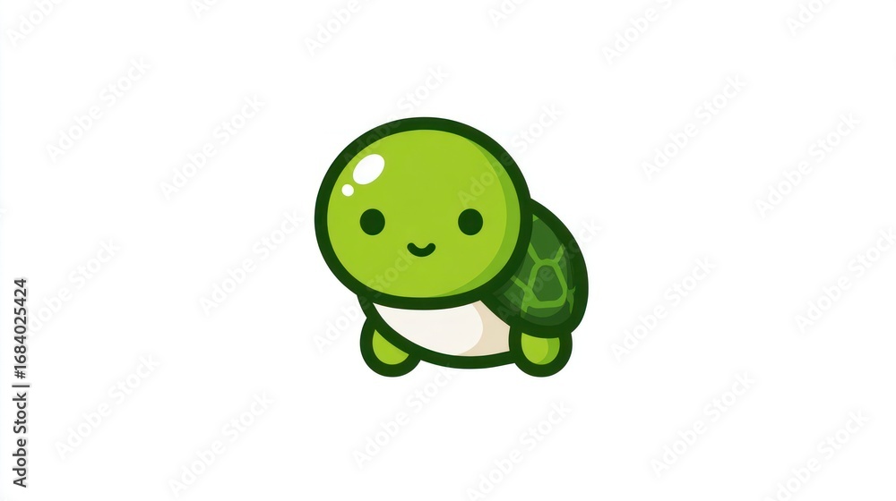 Fototapeta premium Cartoon cute turtle illustration