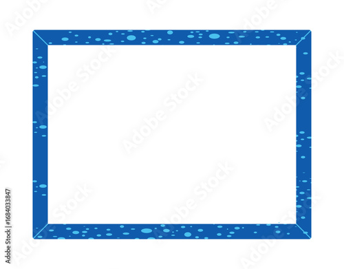 Decorative blue frame illustration isolated vector