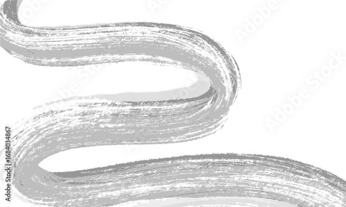 モノクロの柔らかい水彩波模様　ベクター