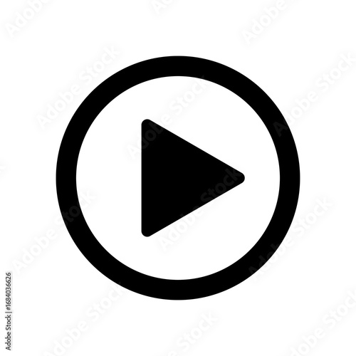 Video play button icon set. Start audio or video action media symbol for apps and websites