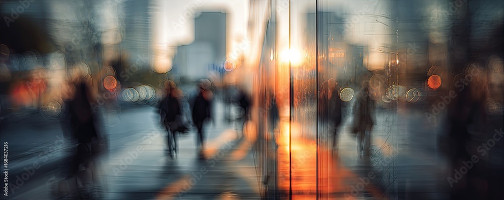 custom made wallpaper toronto digitalBlurred city scene at sunset.  A view through a pane of glass