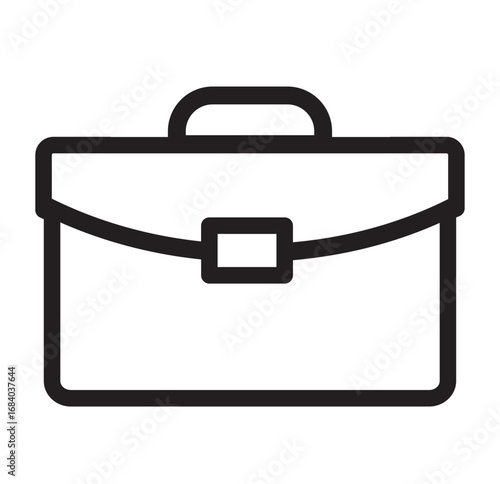 Work Bag icon. briefcase symbol. business bag. isolated outline vector illustration