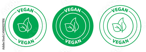 Vegan colored vector icon on white background. Stock vector EPS10