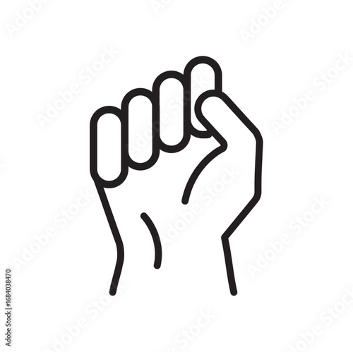 Pride icon. vector line illustration