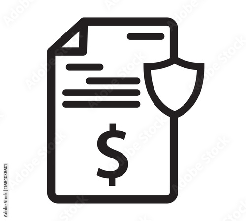 Penalty icon vector, black outline vector icon
