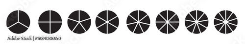 Pie chart vecor icon set. Stock vector illustrator. EPS 10