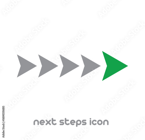 Next steps icon. Vector Illustration