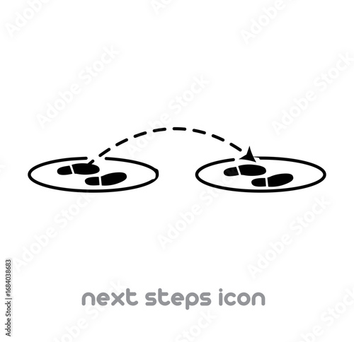 Next steps icon. Vector Illustration