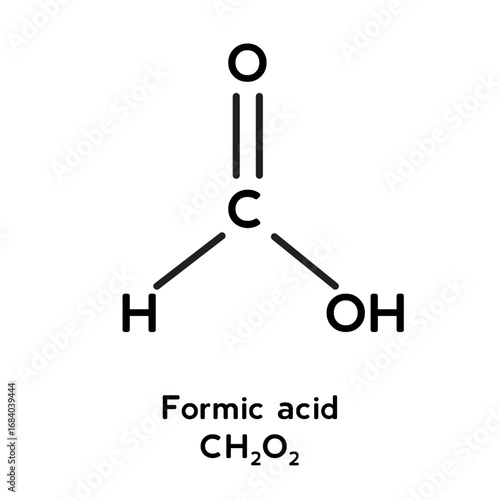 Formic acid molacular structure vector
