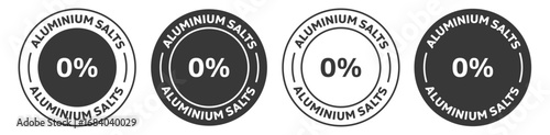 No Aluminum salt vector icon illustration