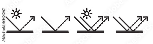 "Anti glare" icon. Vector line illustration