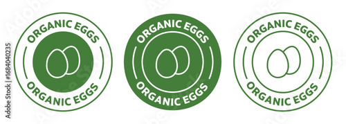 Organic egg icon set in three rounded vector collections.