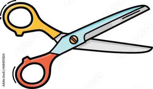 colorful cartoon scissors a delightful illustration of cutting tool