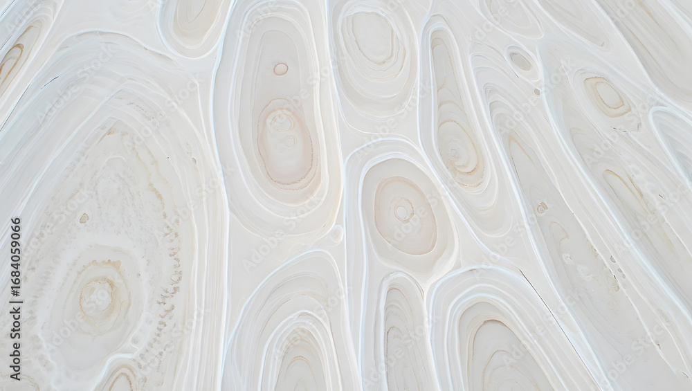 Obraz premium Close up of a light colored rock formation with circular patterns and smooth texture