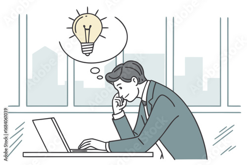 business people working, with office supplies around