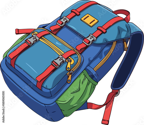 colorful backpack a vibrant travel companion for adventures