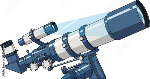 exploring the cosmos a detailed illustration of a refracting telescope