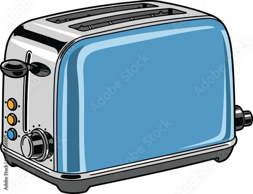 retro blue toaster a classic kitchen appliance for perfect toast