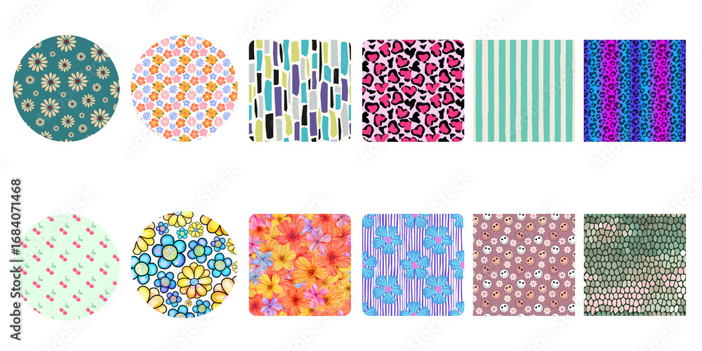 Fototapeta premium Set of abstract background patterns frame, Retro, vintage, abstract backgrounds and frames. patterns with strips,