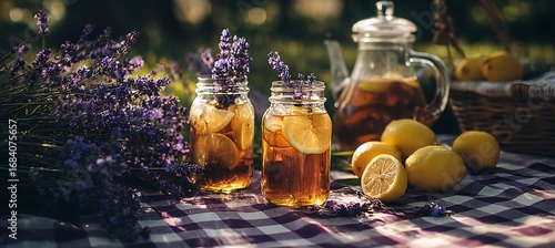 Lavender lemonade recipe summer drink refreshing beverage picnic aesthetic homemade iced tea lemon infused water