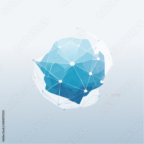Low-Poly Pattern. A background made of a network of interconnected triangles and polygons, creating a subtle, low-poly, crystalline effect.
