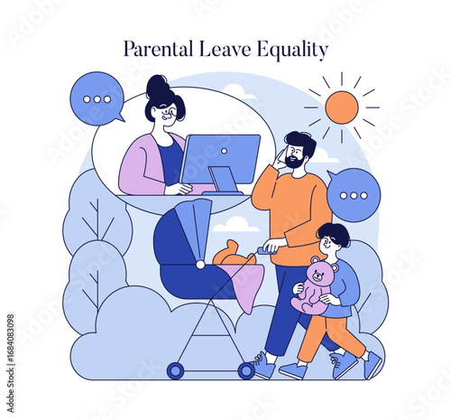 Father Balancing Work and Family in Parental Leave