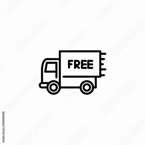 free delivery icon sign vector