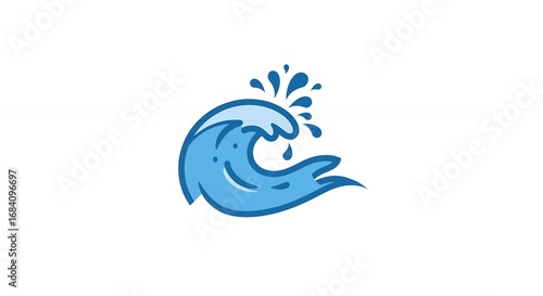 Water wave graphic design illustration