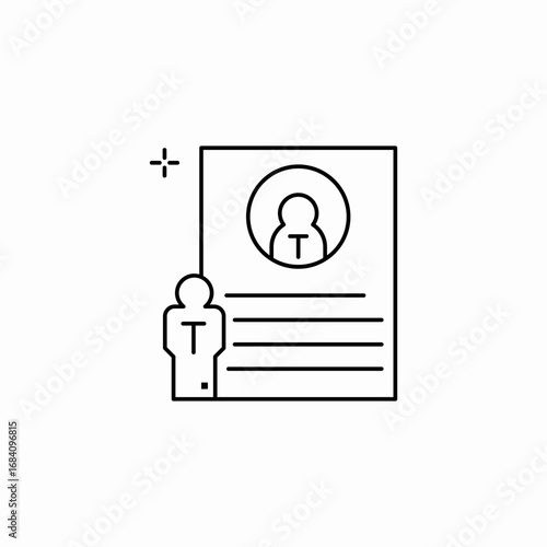 job applicant icon sign vector