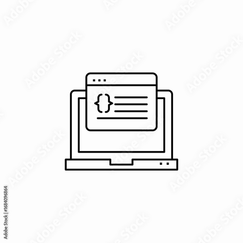 laptop website icon sign vector