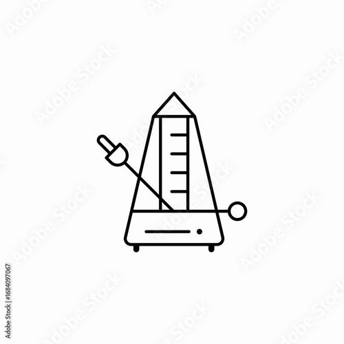 metronome device icon sign vector