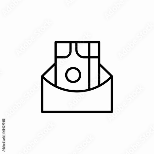 open envelope badge icon sign vector