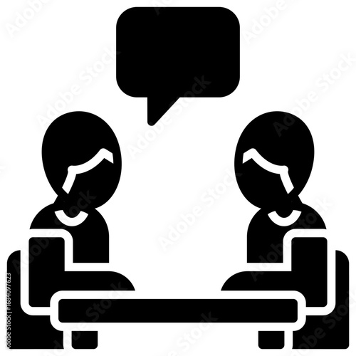 Job Interview Solid Icon