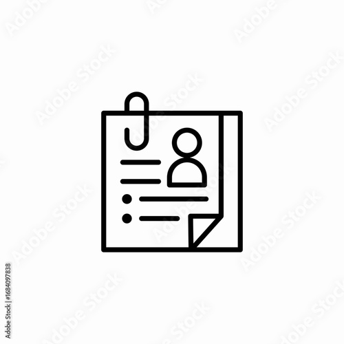 personal card icon sign vector