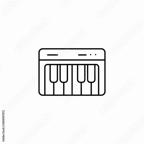piano instrument icon sign vector