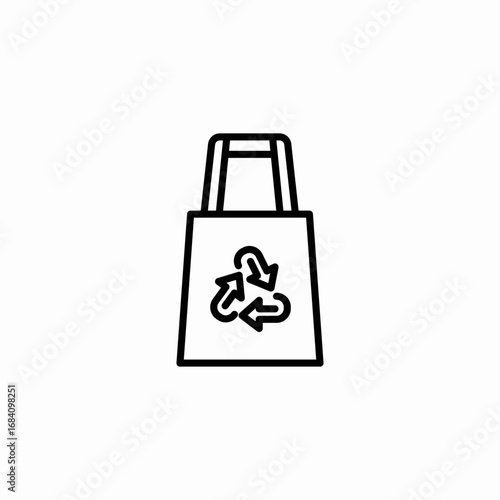 recycling bag icon sign vector