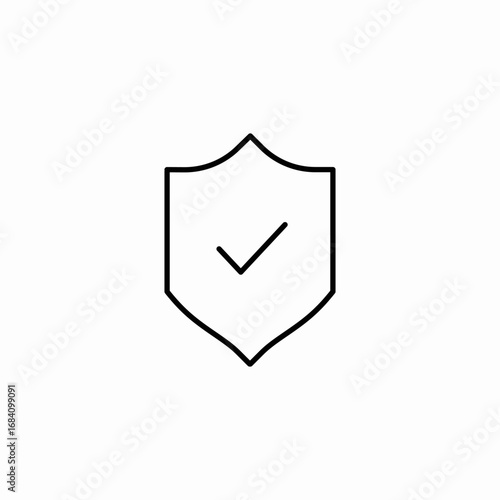 shield check icon sign vector