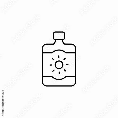 sun screen cream icon sign vector