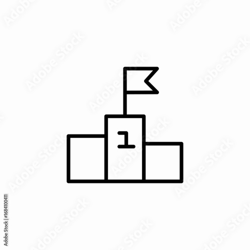 top position icon sign vector