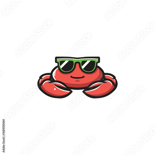 Crab icon illustration.