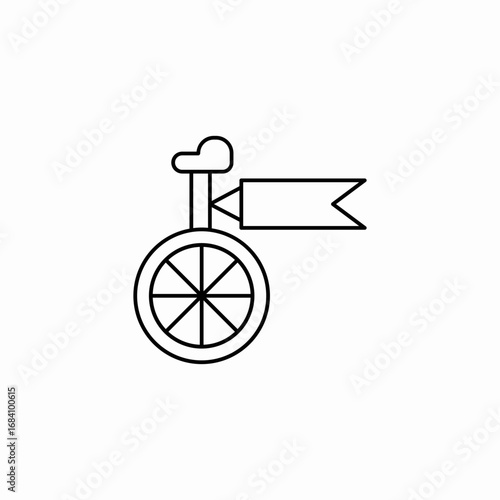 unicycle circus icon sign vector
