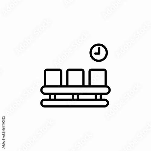 waiting room icon sign vector
