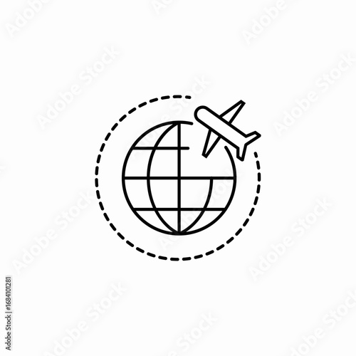 world tour icon sign vector